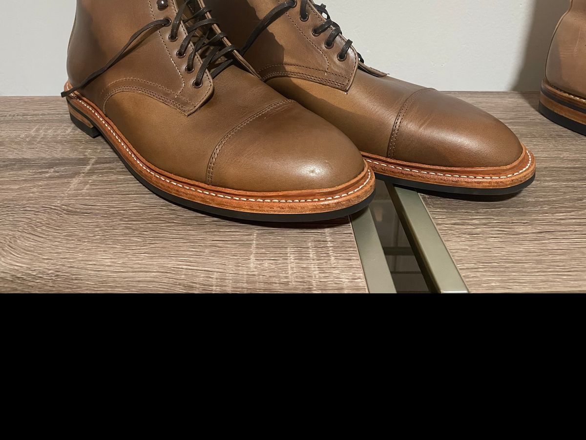 Photo by solidsalami117 on September 6, 2022 of the Oak Street Bootmakers Lakeshore Boot in Horween Natural Chromexcel.