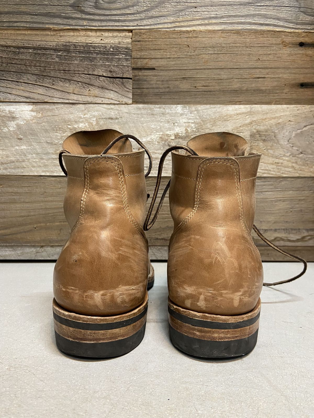 Photo by solidsalami117 on December 2, 2021 of the Truman Service Boot in Maryam Fango Horsebutt.