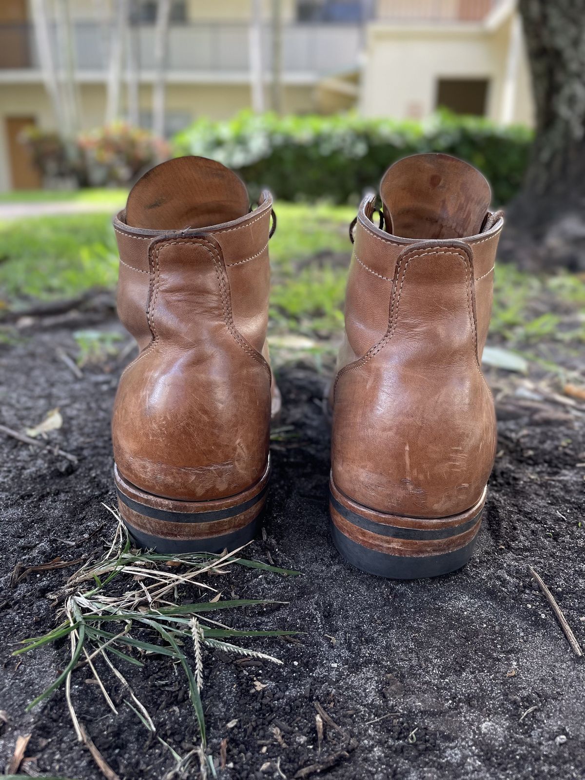 Photo by solidsalami117 on April 5, 2022 of the Truman Service Boot in Maryam Fango Horsebutt.