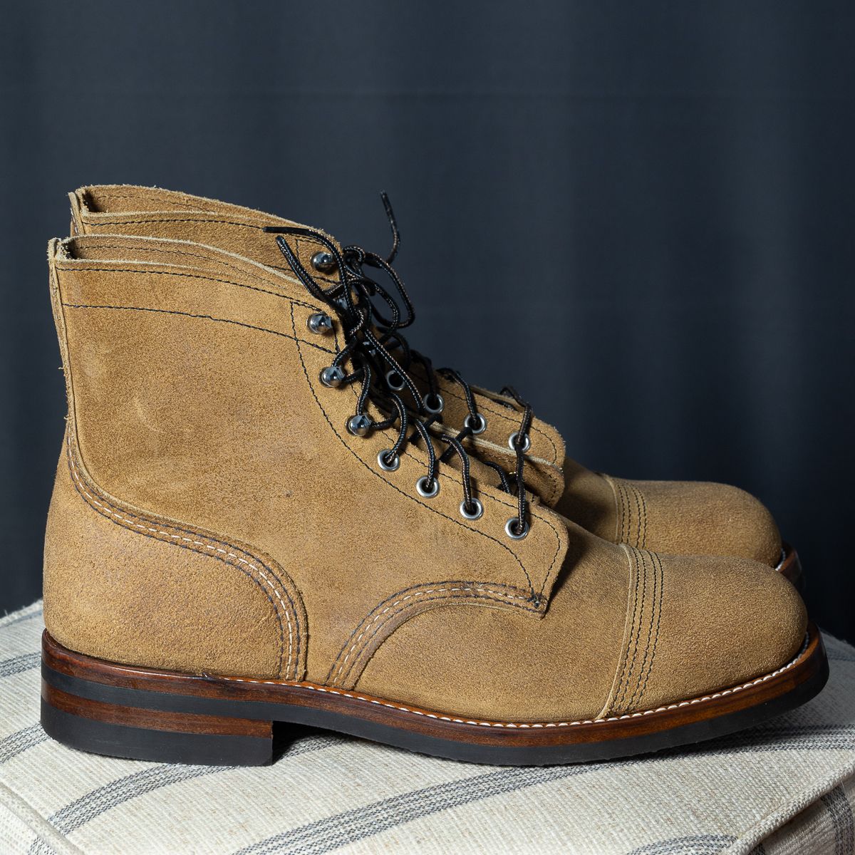 Photo by onelastboot on October 1, 2023 of the Red Wing Iron Ranger in S.B. Foot Hawthorne Muleskinner.