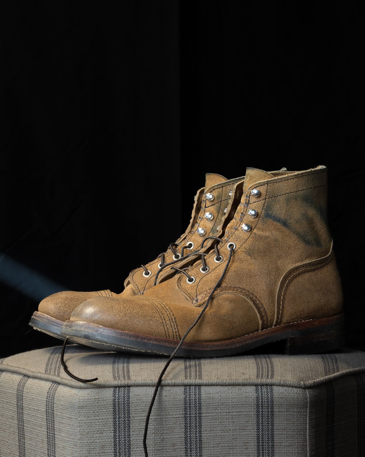 Photo by onelastboot on November 1, 2023 of the Red Wing Iron Ranger in S.B. Foot Hawthorne Muleskinner.