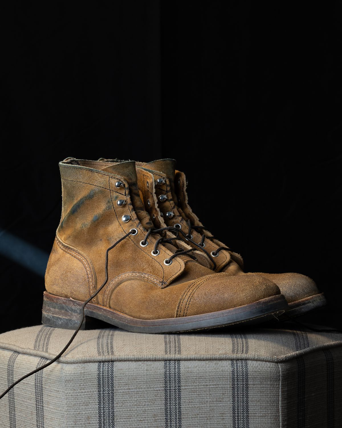 Photo by onelastboot on November 1, 2023 of the Red Wing Iron Ranger in S.B. Foot Hawthorne Muleskinner.