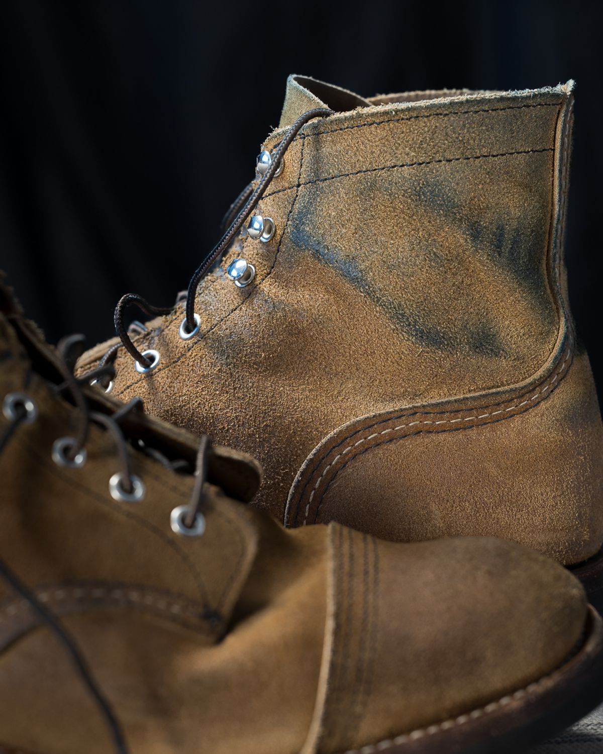 Photo by onelastboot on November 10, 2023 of the Red Wing Iron Ranger in S.B. Foot Hawthorne Muleskinner.
