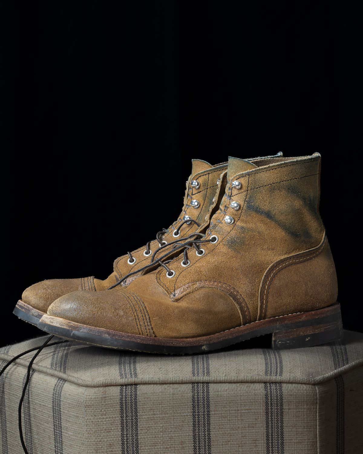 Photo by onelastboot on December 1, 2023 of the Red Wing Iron Ranger in S.B. Foot Hawthorne Muleskinner.