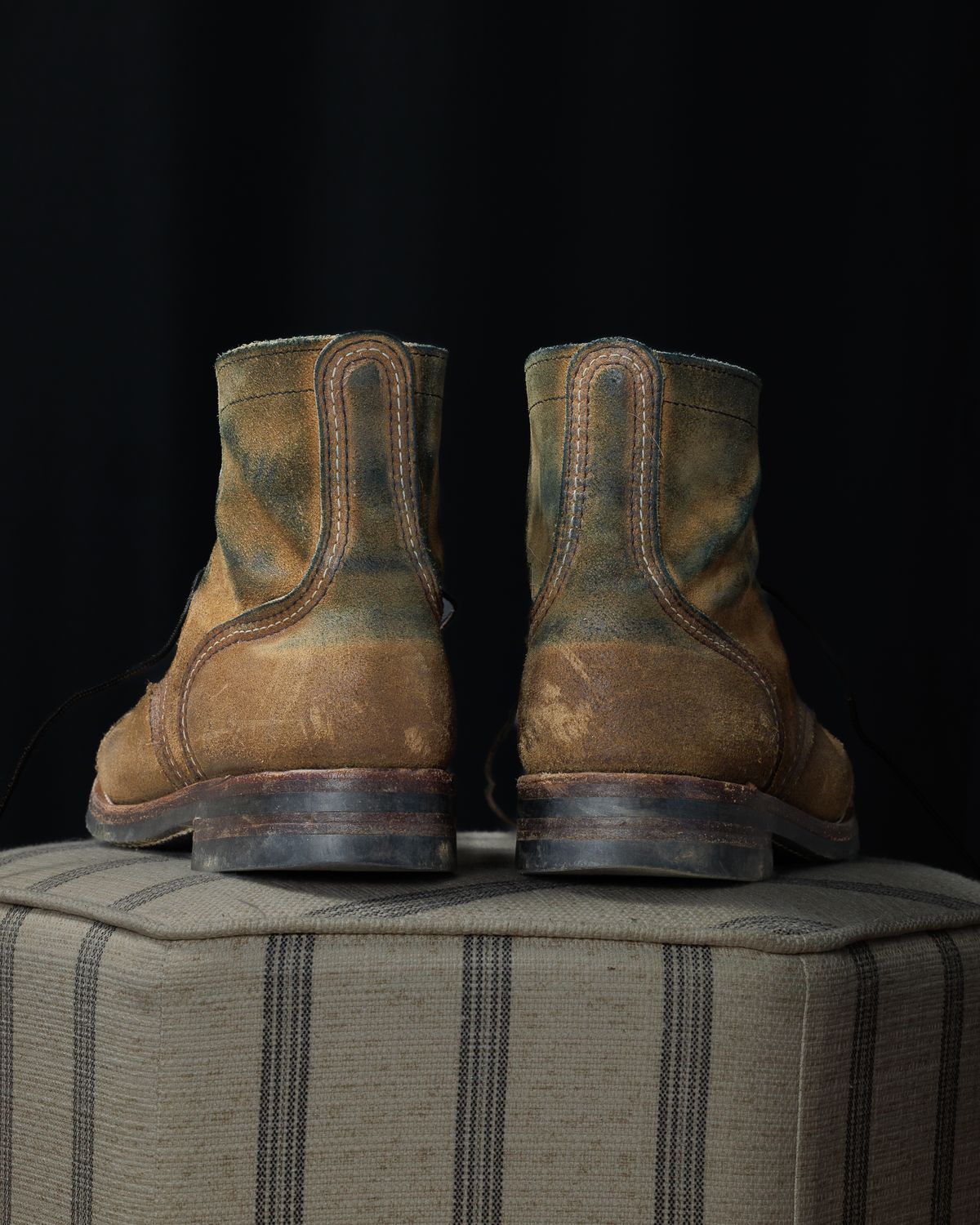 Photo by onelastboot on January 1, 2024 of the Red Wing Iron Ranger in S.B. Foot Hawthorne Muleskinner.
