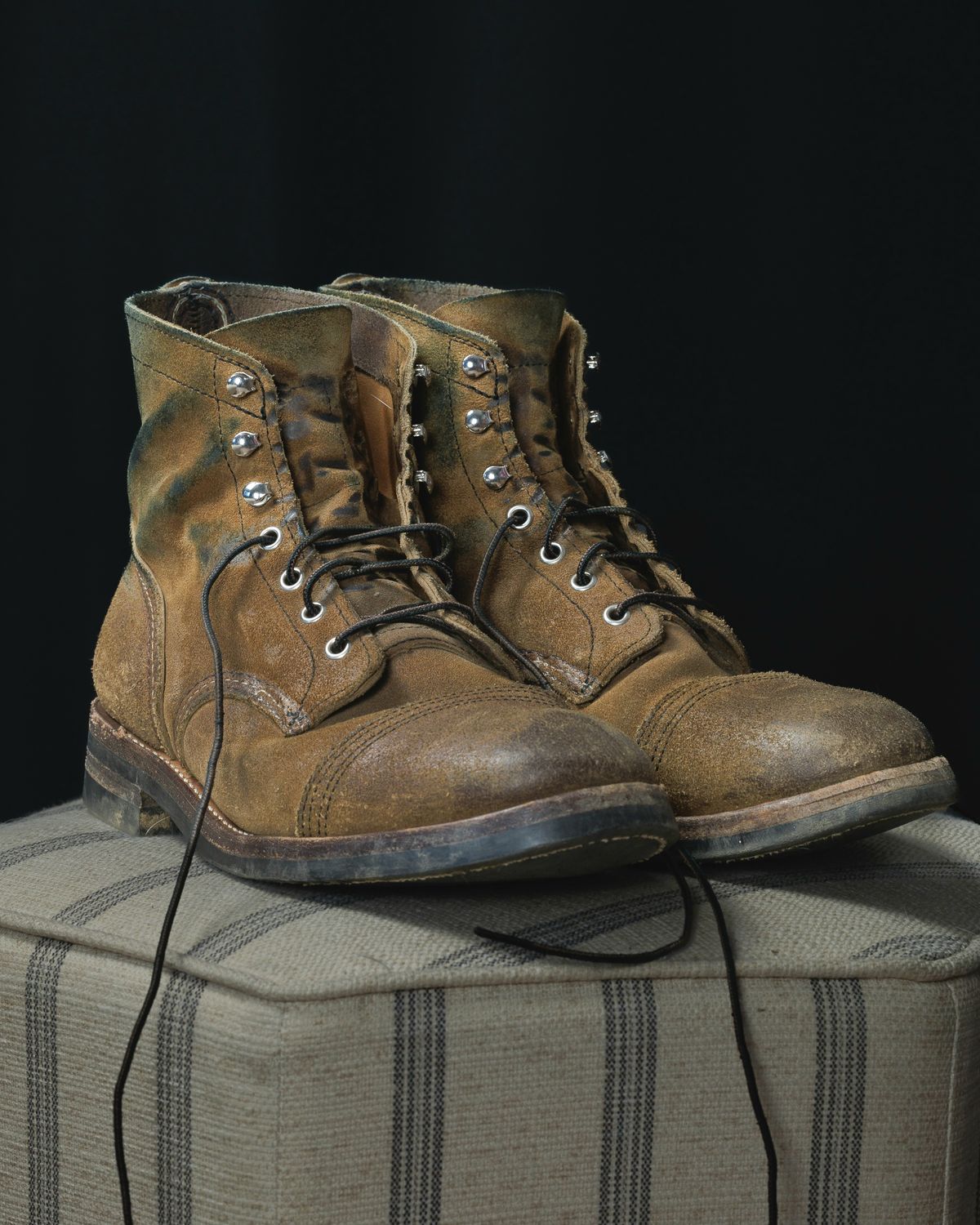Photo by onelastboot on January 1, 2024 of the Red Wing Iron Ranger in S.B. Foot Hawthorne Muleskinner.