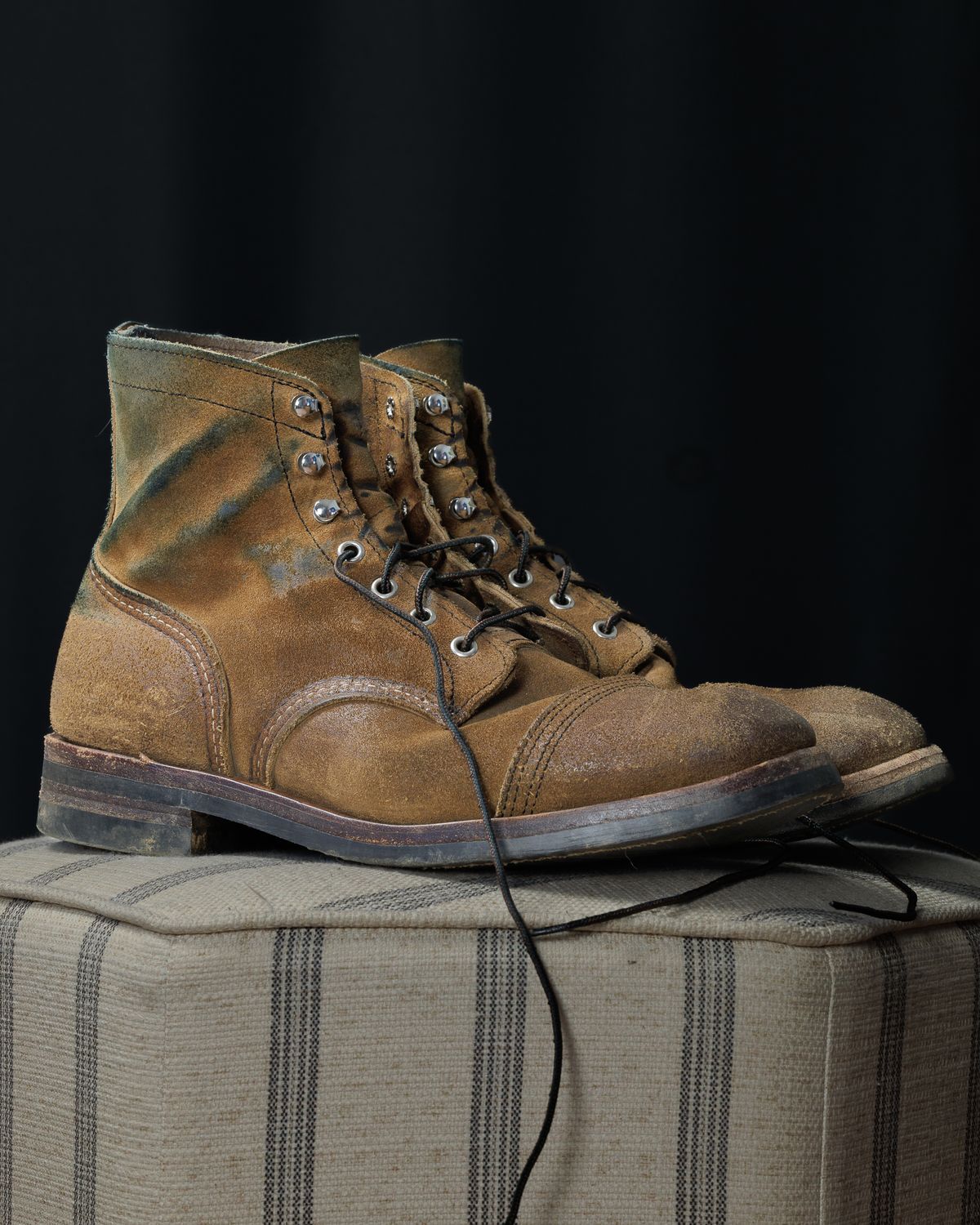 Photo by onelastboot on January 1, 2024 of the Red Wing Iron Ranger in S.B. Foot Hawthorne Muleskinner.
