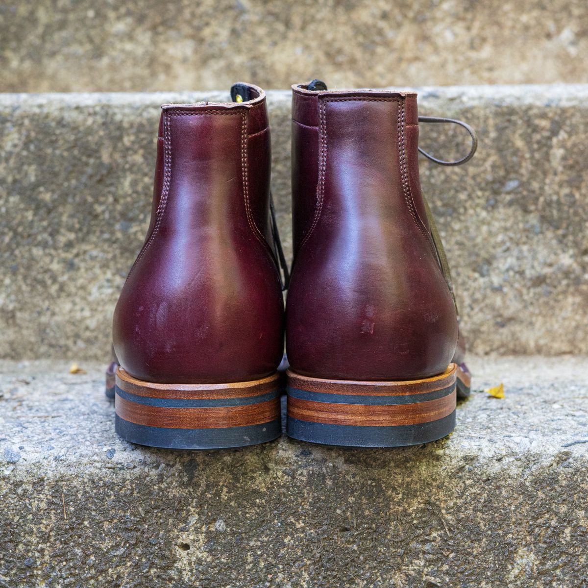 Photo by onelastboot on October 1, 2022 of the Viberg Service Boot in Horween Color 8 Chromexcel.