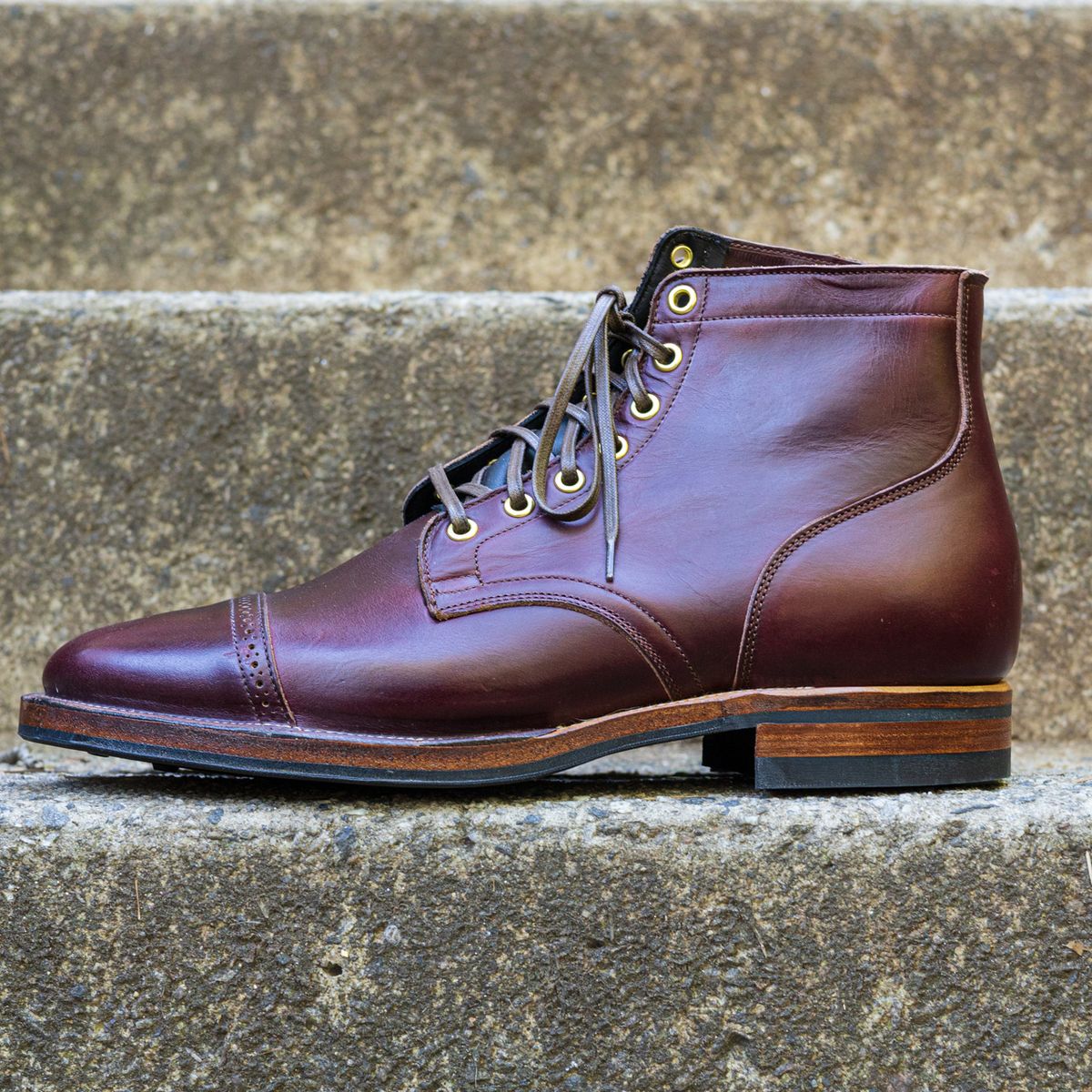 Photo by onelastboot on October 1, 2022 of the Viberg Service Boot in Horween Color 8 Chromexcel.