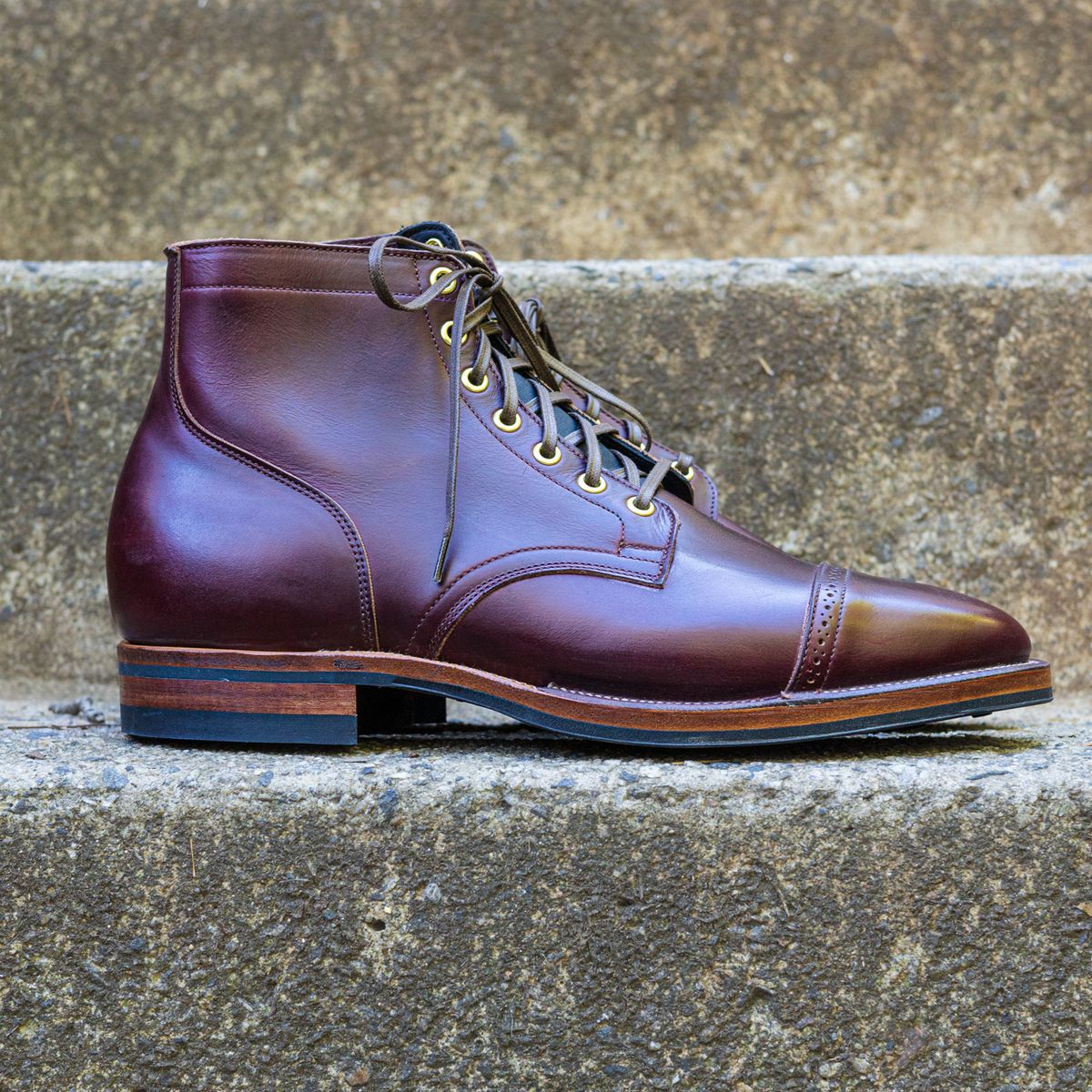 Photo by onelastboot on October 1, 2022 of the Viberg Service Boot in Horween Color 8 Chromexcel.
