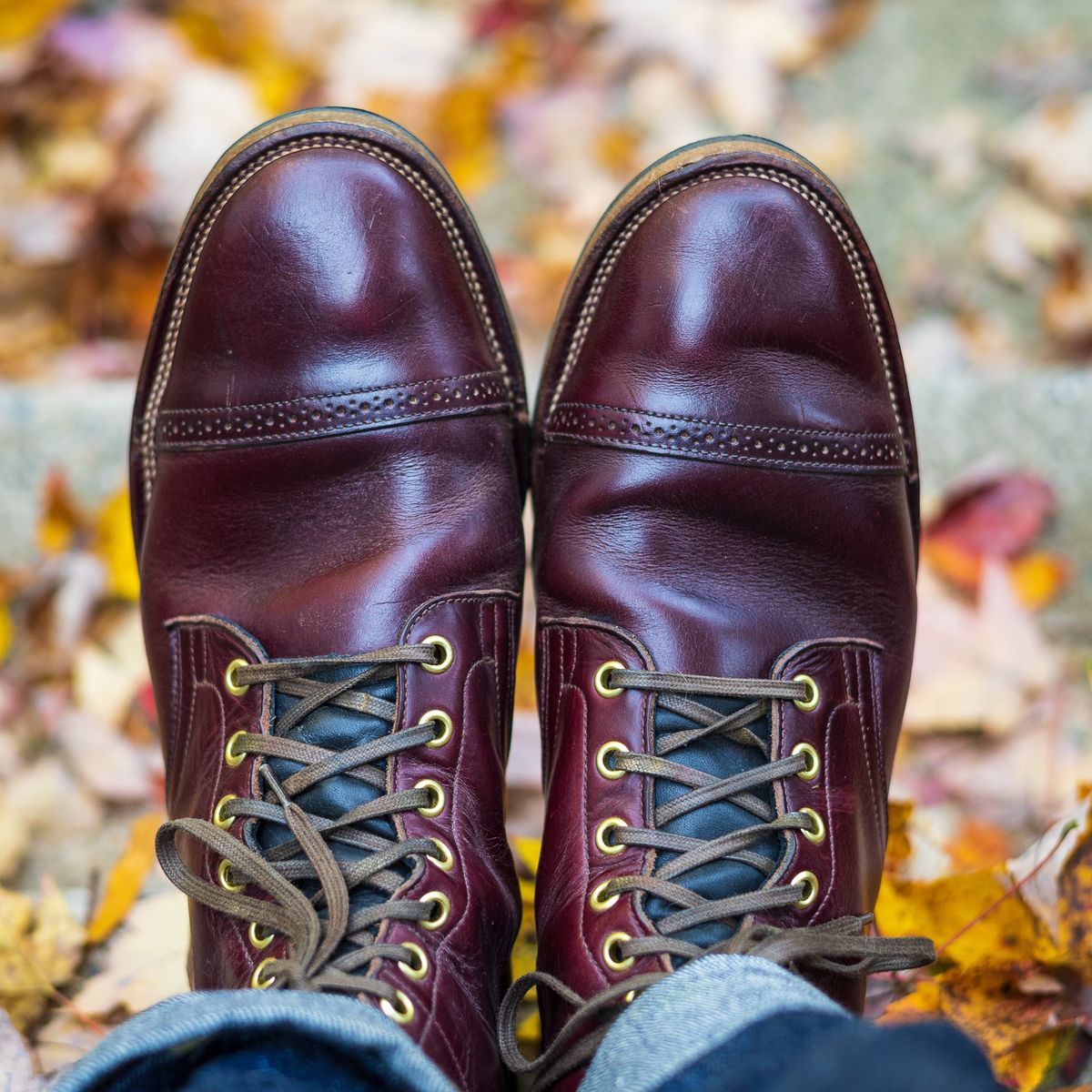 Photo by onelastboot on October 28, 2022 of the Viberg Service Boot in Horween Color 8 Chromexcel.