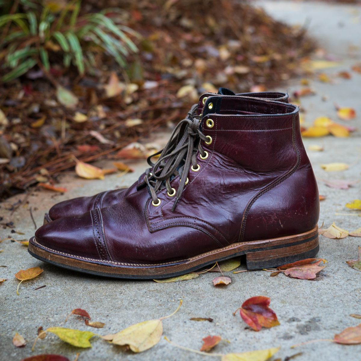 Photo by onelastboot on November 1, 2022 of the Viberg Service Boot in Horween Color 8 Chromexcel.