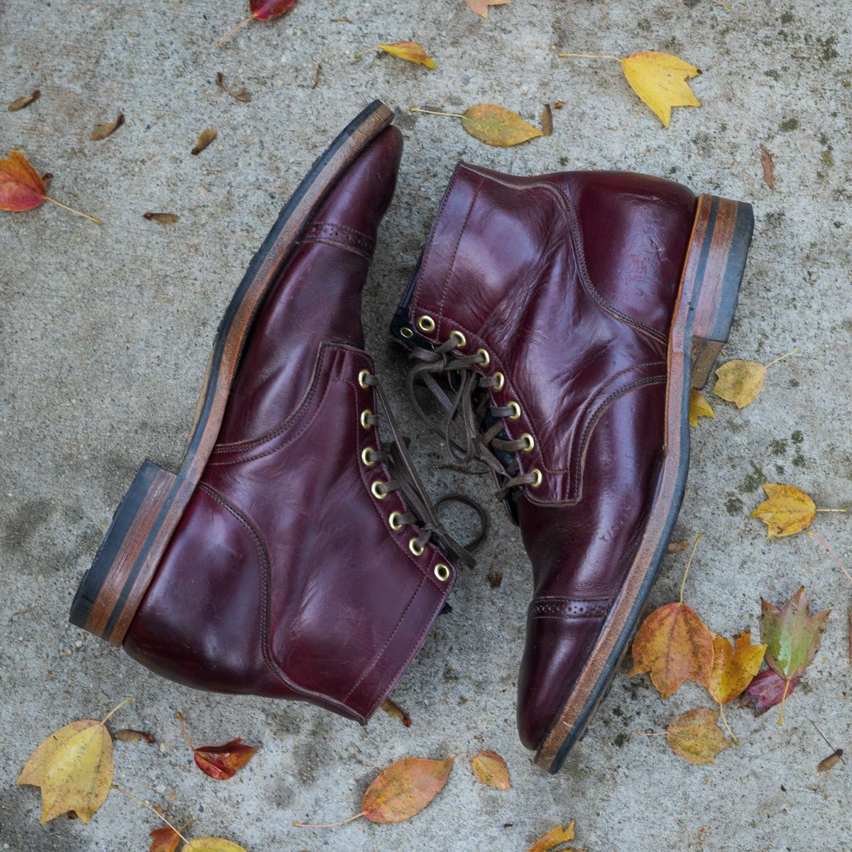 Photo by onelastboot on November 1, 2022 of the Viberg Service Boot in Horween Color 8 Chromexcel.