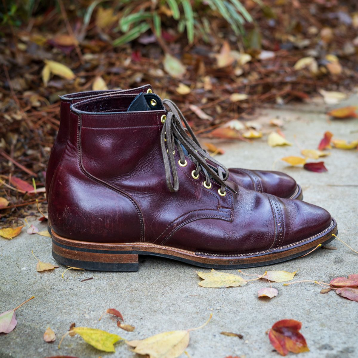 Photo by onelastboot on November 1, 2022 of the Viberg Service Boot in Horween Color 8 Chromexcel.