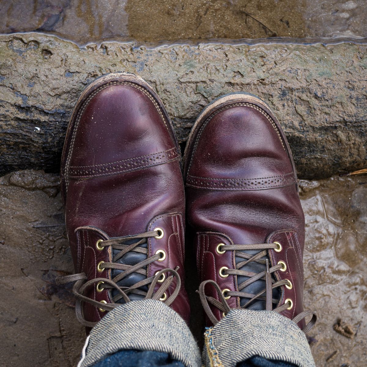 Photo by onelastboot on November 8, 2022 of the Viberg Service Boot in Horween Color 8 Chromexcel.