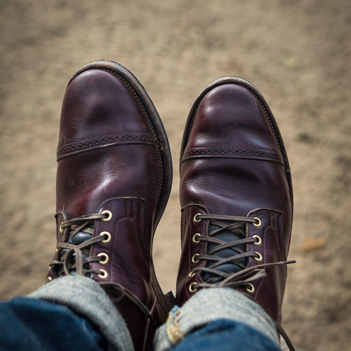 Photo by onelastboot on November 21, 2022 of the Viberg Service Boot in Horween Color 8 Chromexcel.