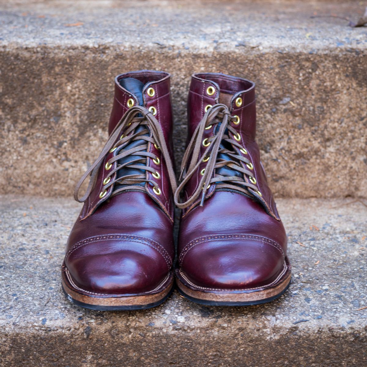Photo by onelastboot on December 1, 2022 of the Viberg Service Boot in Horween Color 8 Chromexcel.