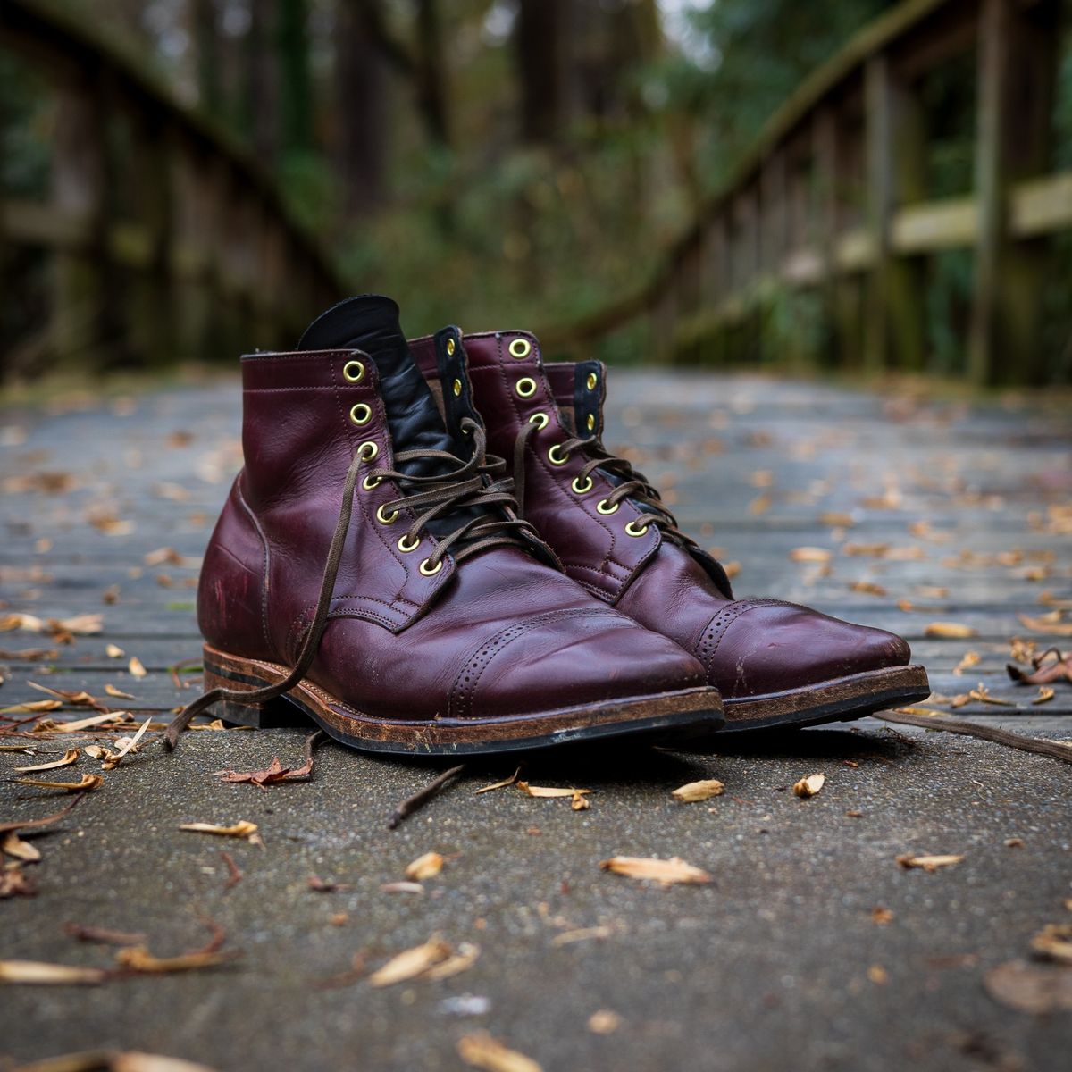 Photo by onelastboot on December 10, 2022 of the Viberg Service Boot in Horween Color 8 Chromexcel.