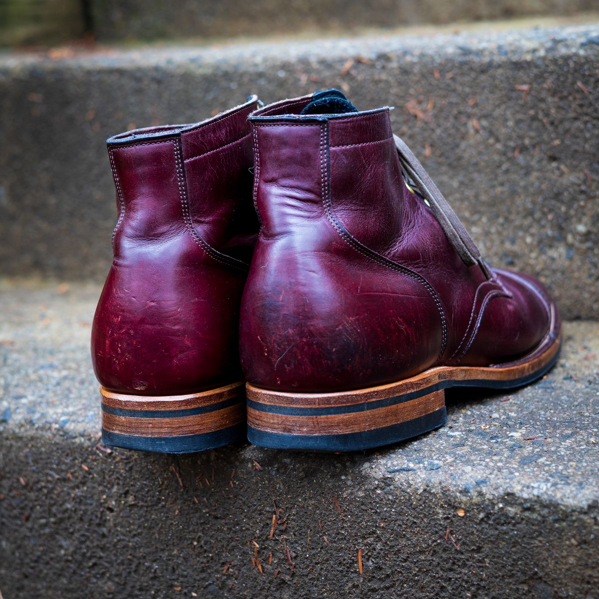 Photo by onelastboot on January 2, 2023 of the Viberg Service Boot in Horween Color 8 Chromexcel.