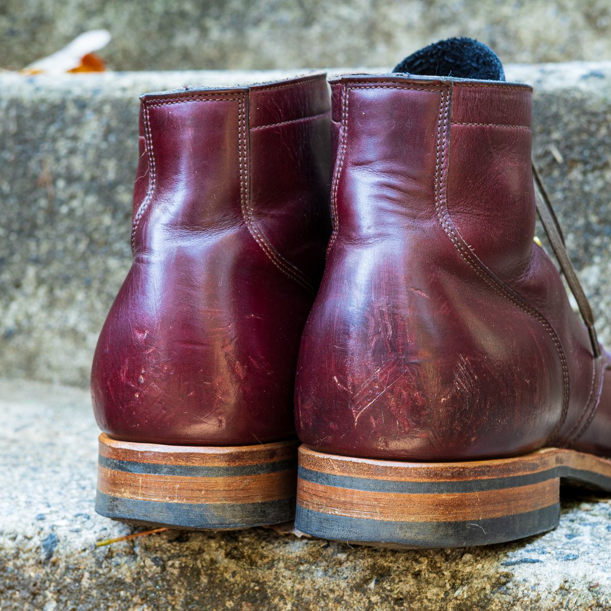 Photo by onelastboot on February 1, 2023 of the Viberg Service Boot in Horween Color 8 Chromexcel.