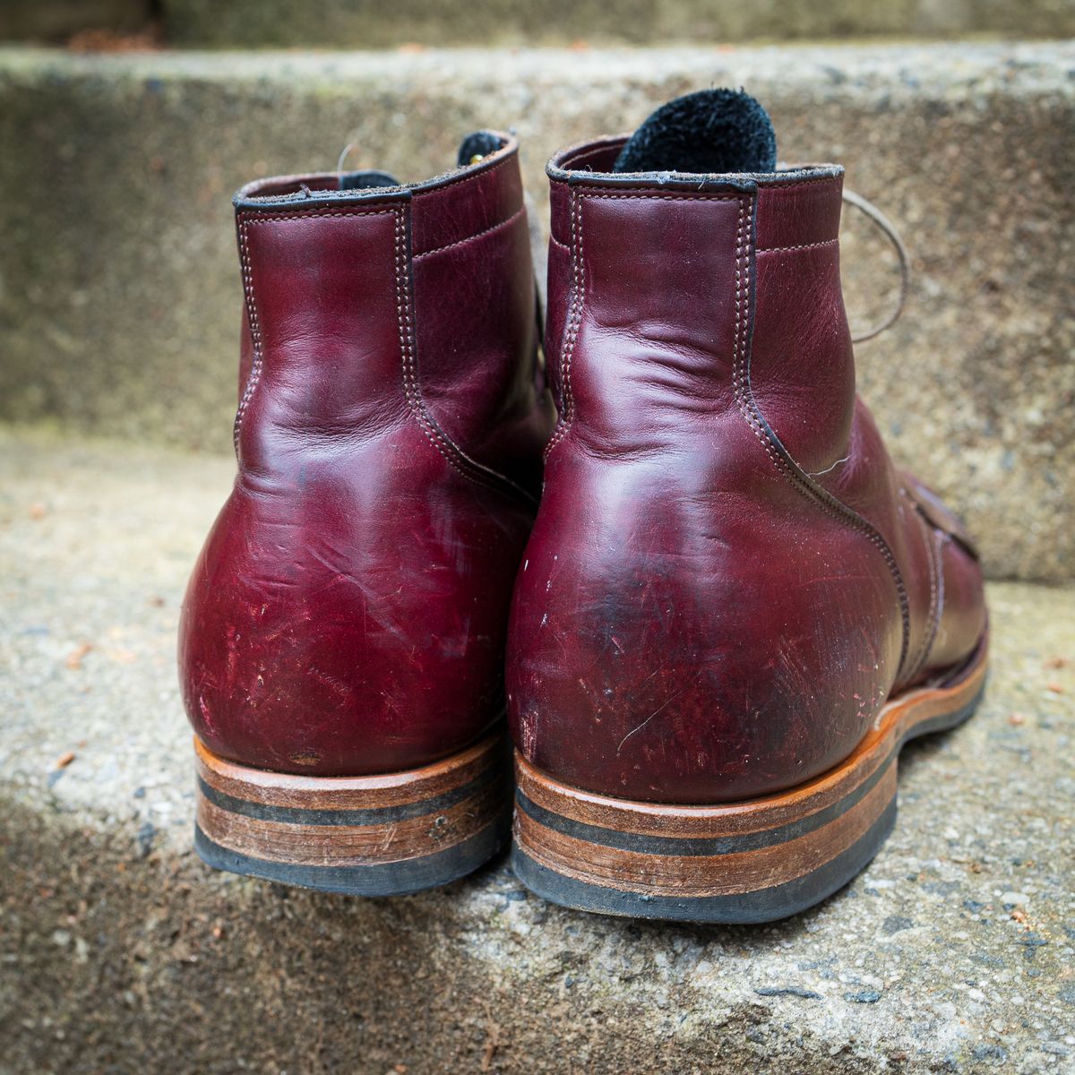 Photo by onelastboot on March 1, 2023 of the Viberg Service Boot in Horween Color 8 Chromexcel.