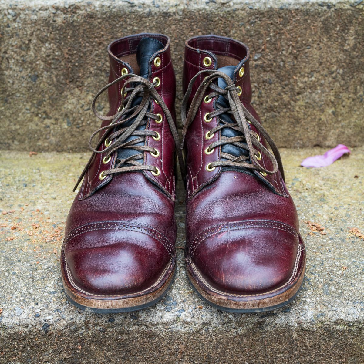 Photo by onelastboot on March 1, 2023 of the Viberg Service Boot in Horween Color 8 Chromexcel.