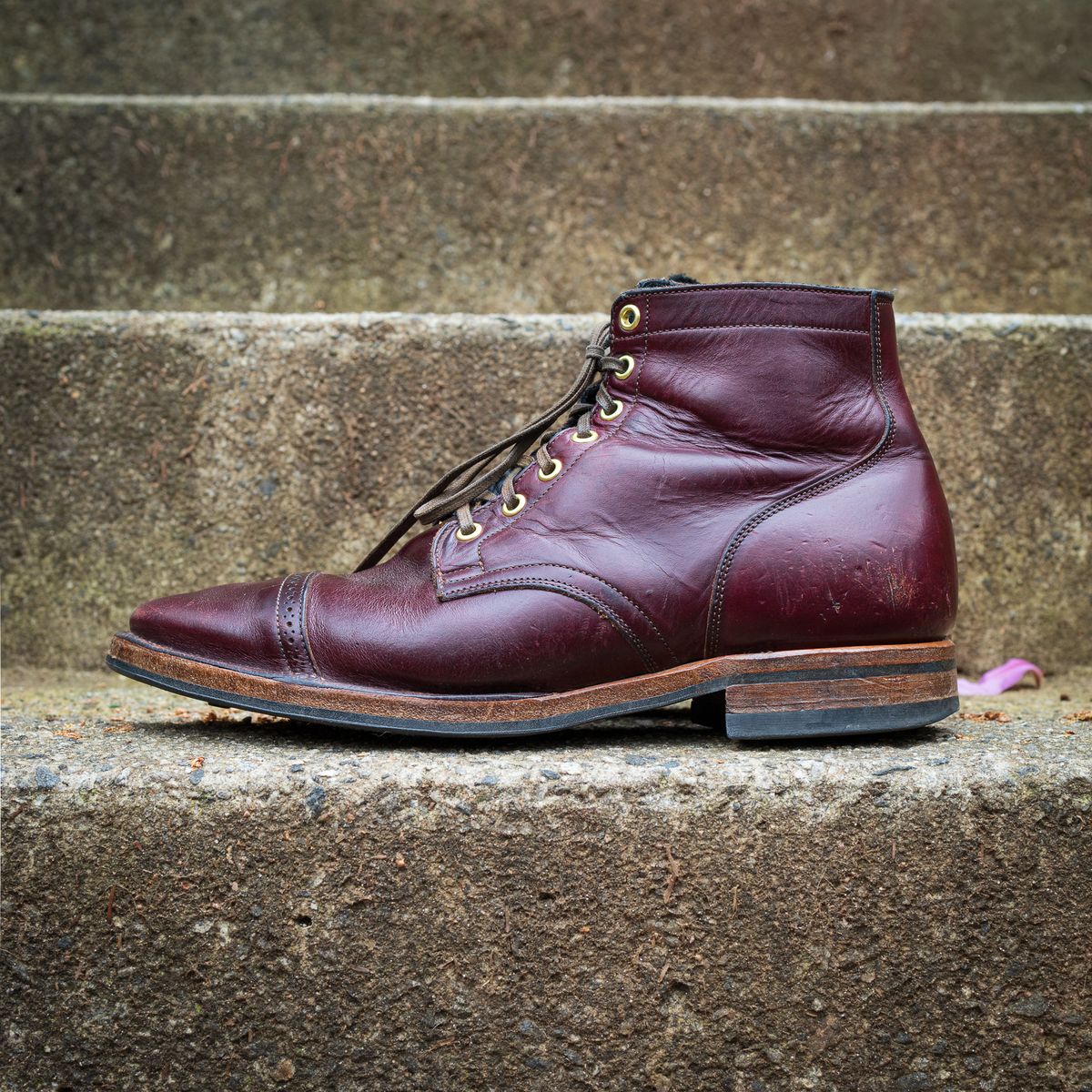 Photo by onelastboot on March 1, 2023 of the Viberg Service Boot in Horween Color 8 Chromexcel.