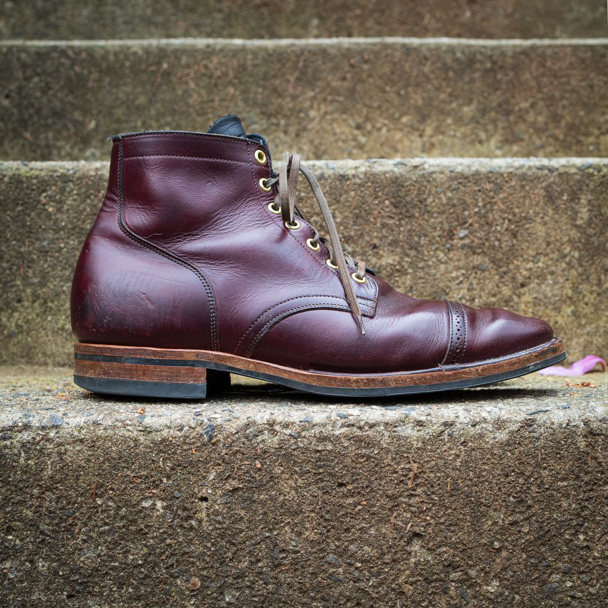 Photo by onelastboot on March 1, 2023 of the Viberg Service Boot in Horween Color 8 Chromexcel.