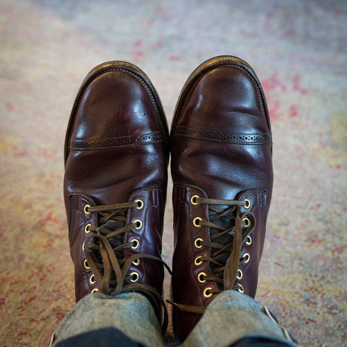 Photo by onelastboot on March 26, 2023 of the Viberg Service Boot in Horween Color 8 Chromexcel.