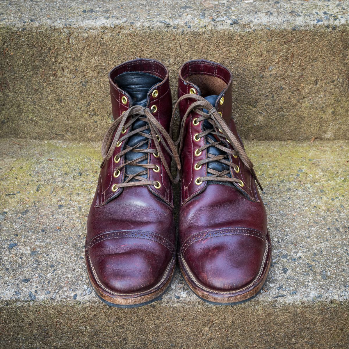 Photo by onelastboot on April 1, 2023 of the Viberg Service Boot in Horween Color 8 Chromexcel.