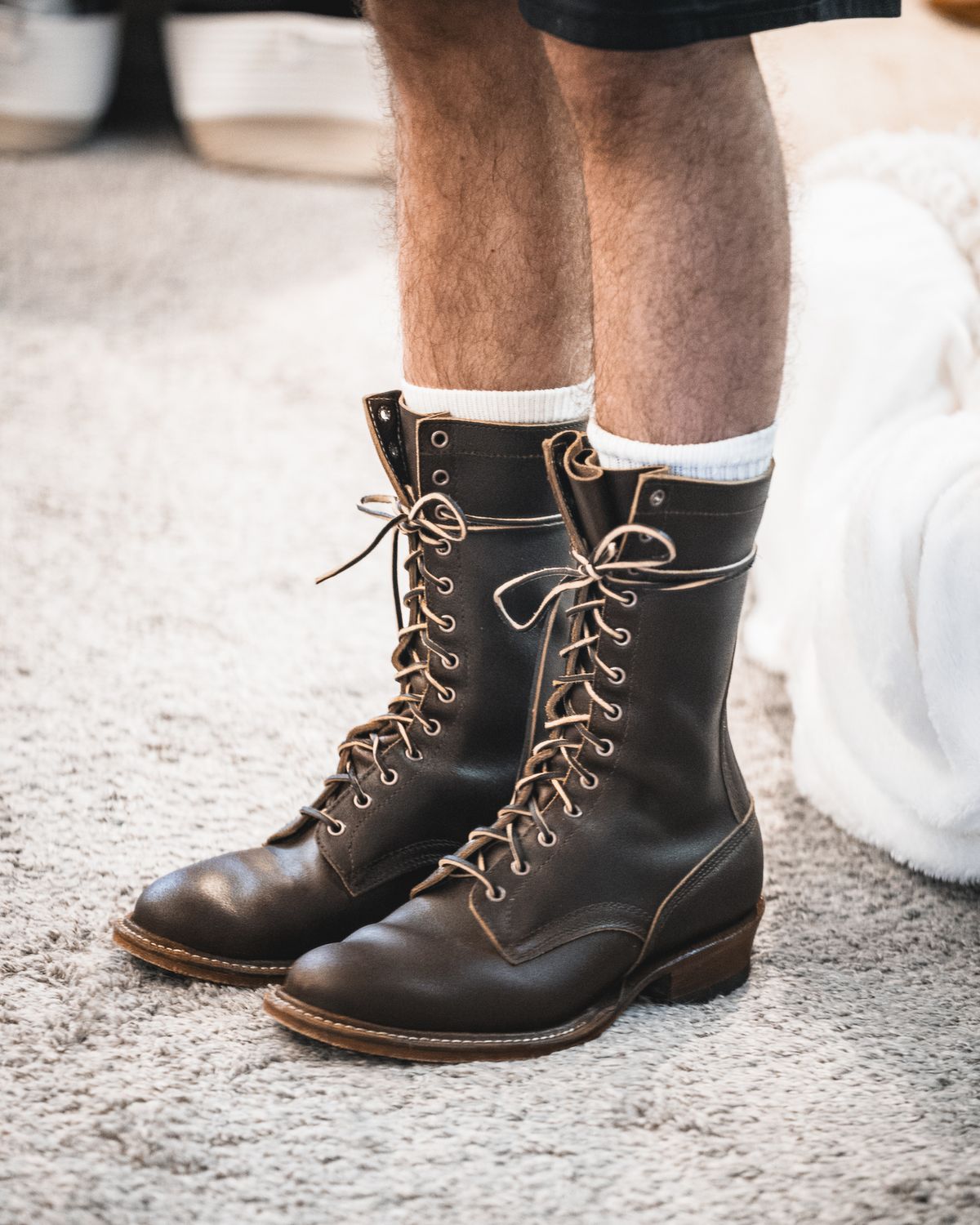 Photo by onelastboot on November 7, 2024 of the White's Bounty Hunter in Horween Cinnamon Waxed Flesh.