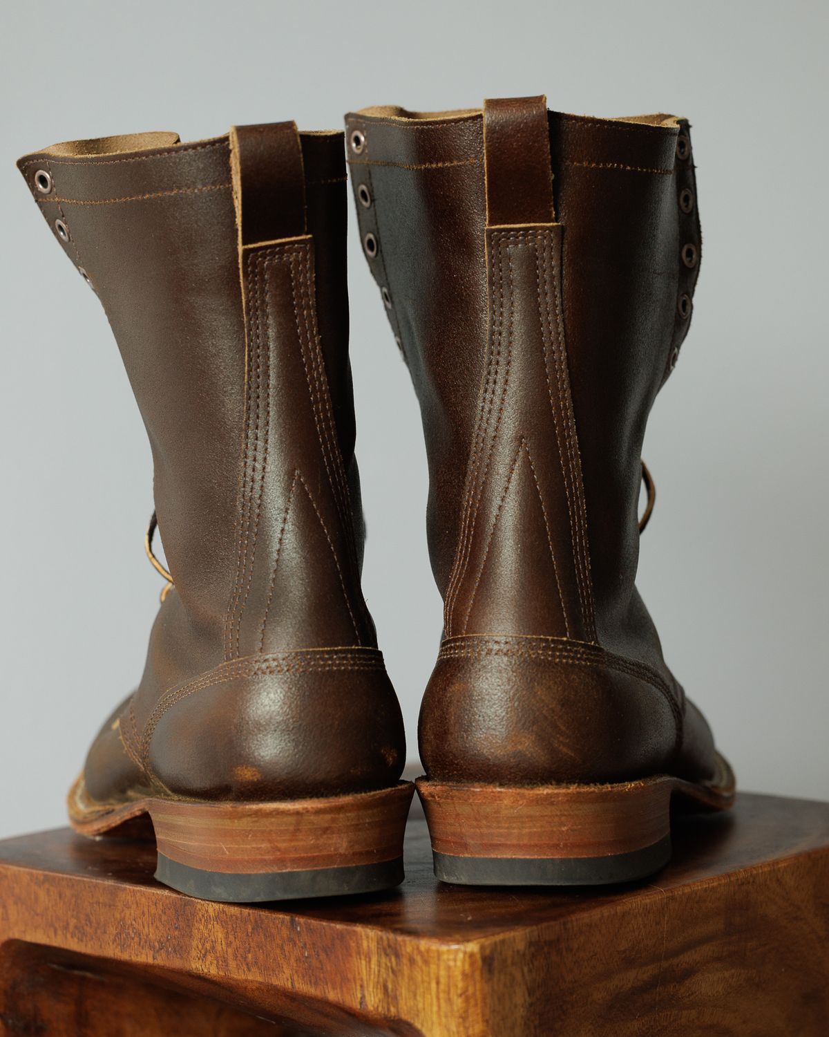 Photo by onelastboot on January 5, 2025 of the White's Bounty Hunter in Horween Cinnamon Waxed Flesh.