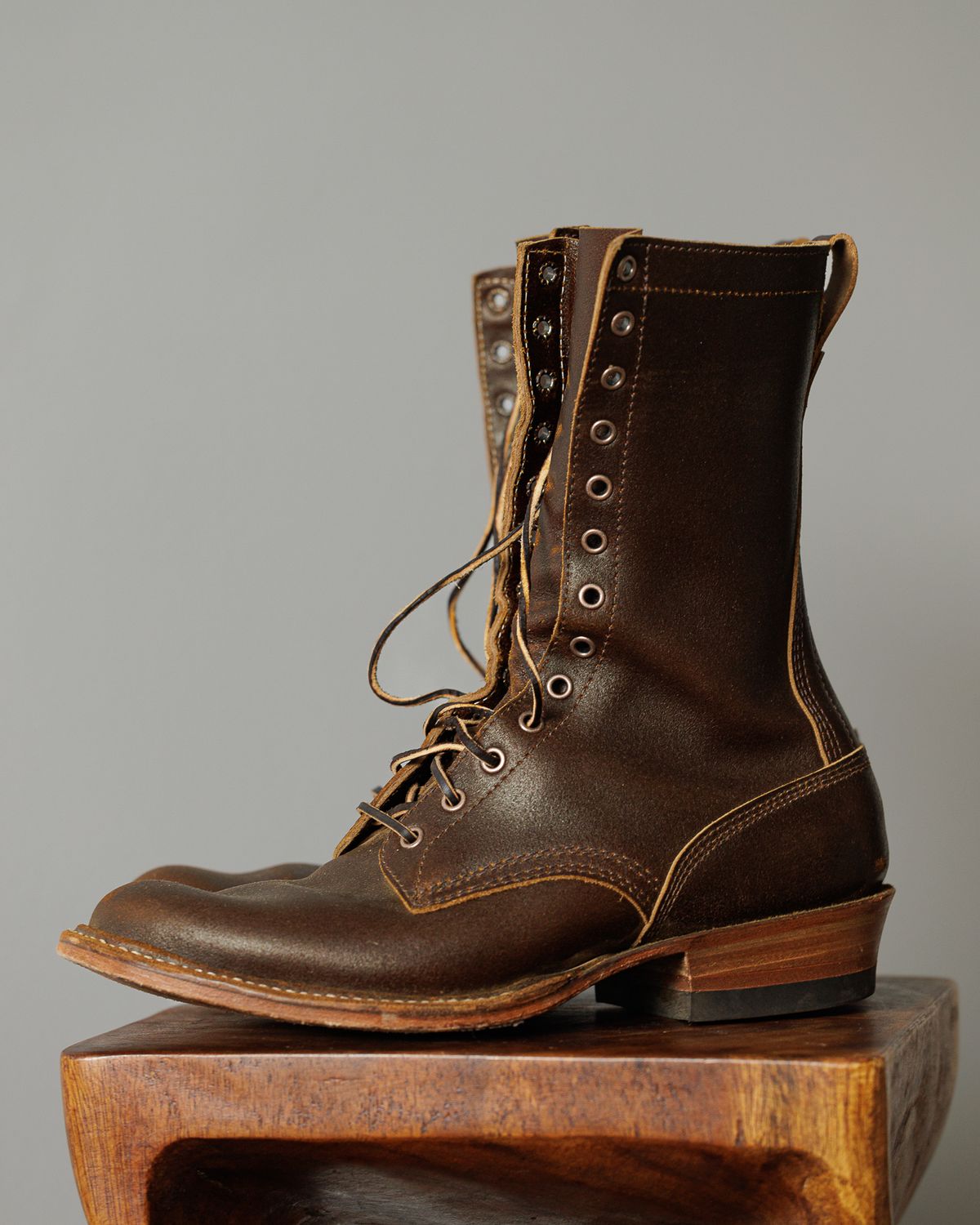 Photo by onelastboot on January 5, 2025 of the White's Bounty Hunter in Horween Cinnamon Waxed Flesh.