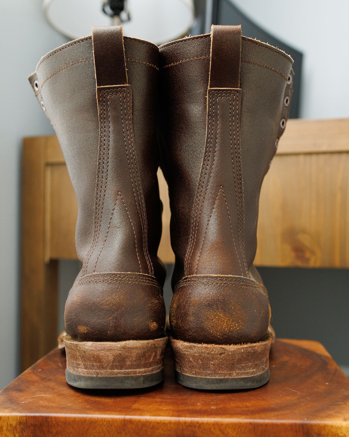 Photo by onelastboot on March 5, 2025 of the White's Bounty Hunter in Horween Cinnamon Waxed Flesh.