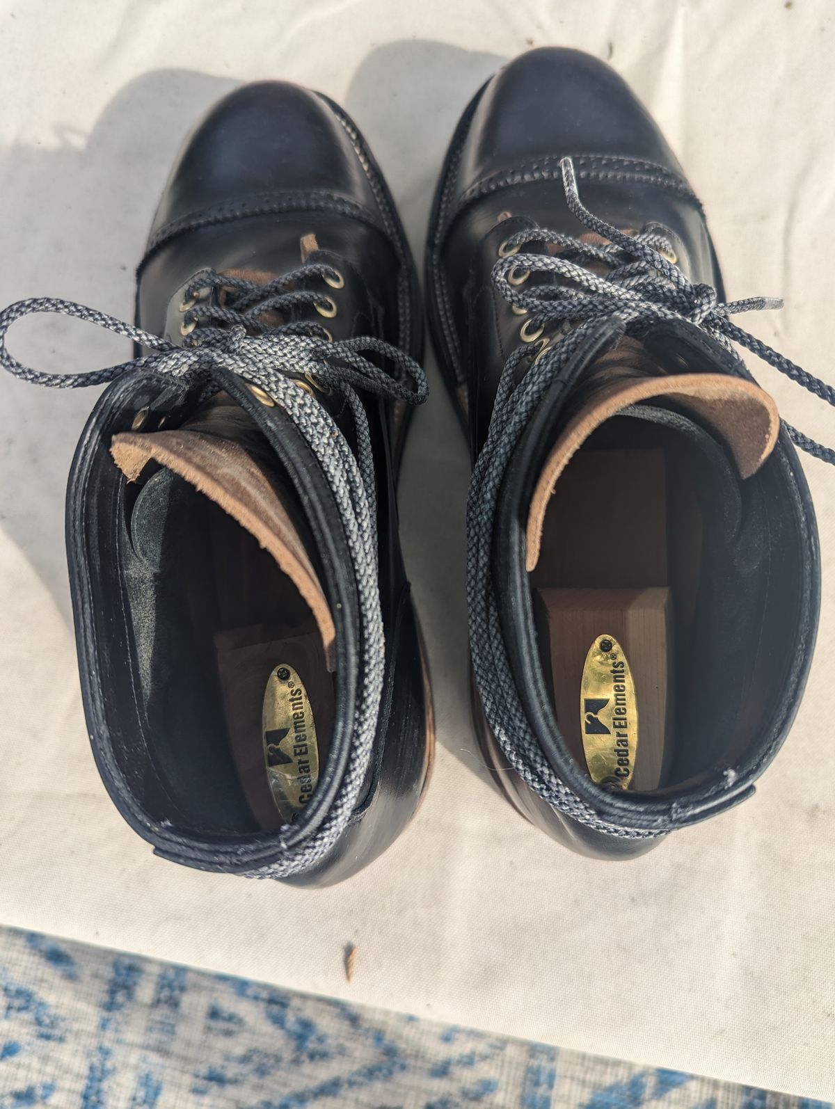 Photo by chefRichH on November 1, 2023 of the Christian Daniel Larry Lace Up Boot in LeFarc Black Albatros.