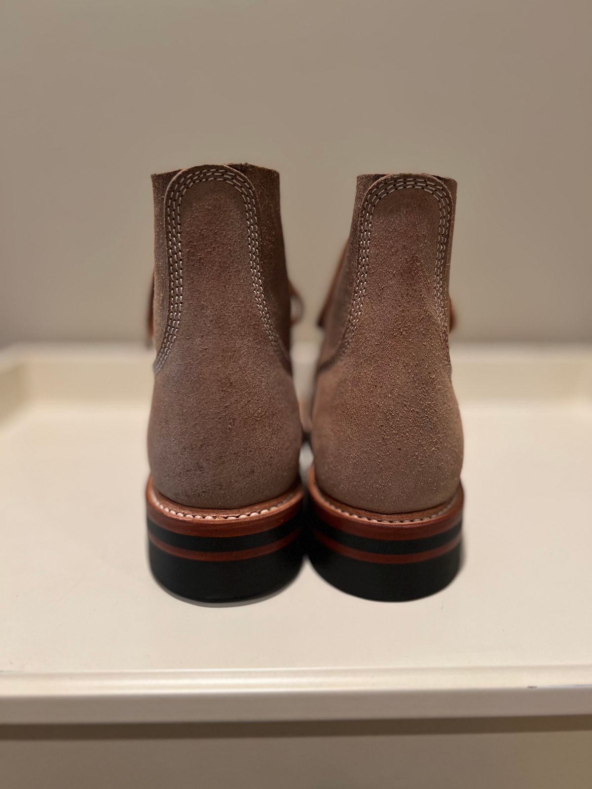 Photo by wvbootsndenim on October 1, 2025 of the John Lofgren M-43 Service Shoes in Horween Natural Chromexcel Roughout.