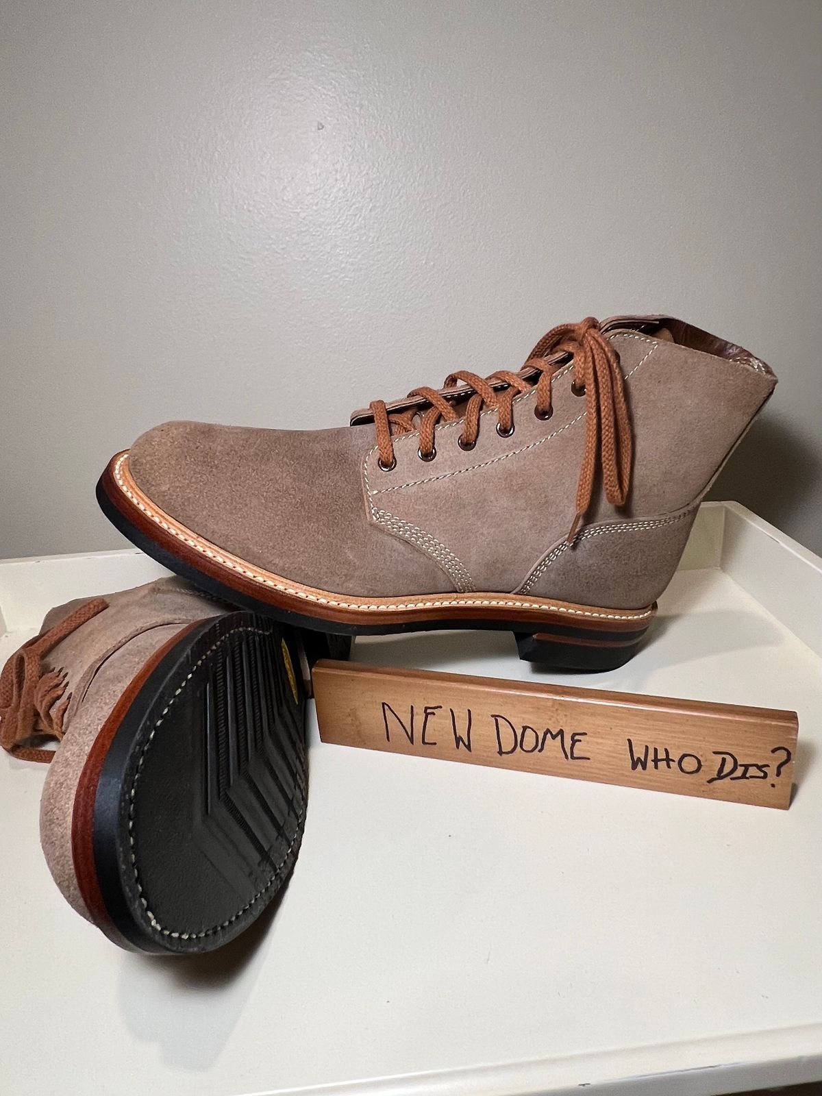 Photo by wvbootsndenim on October 1, 2025 of the John Lofgren M-43 Service Shoes in Horween Natural Chromexcel Roughout.