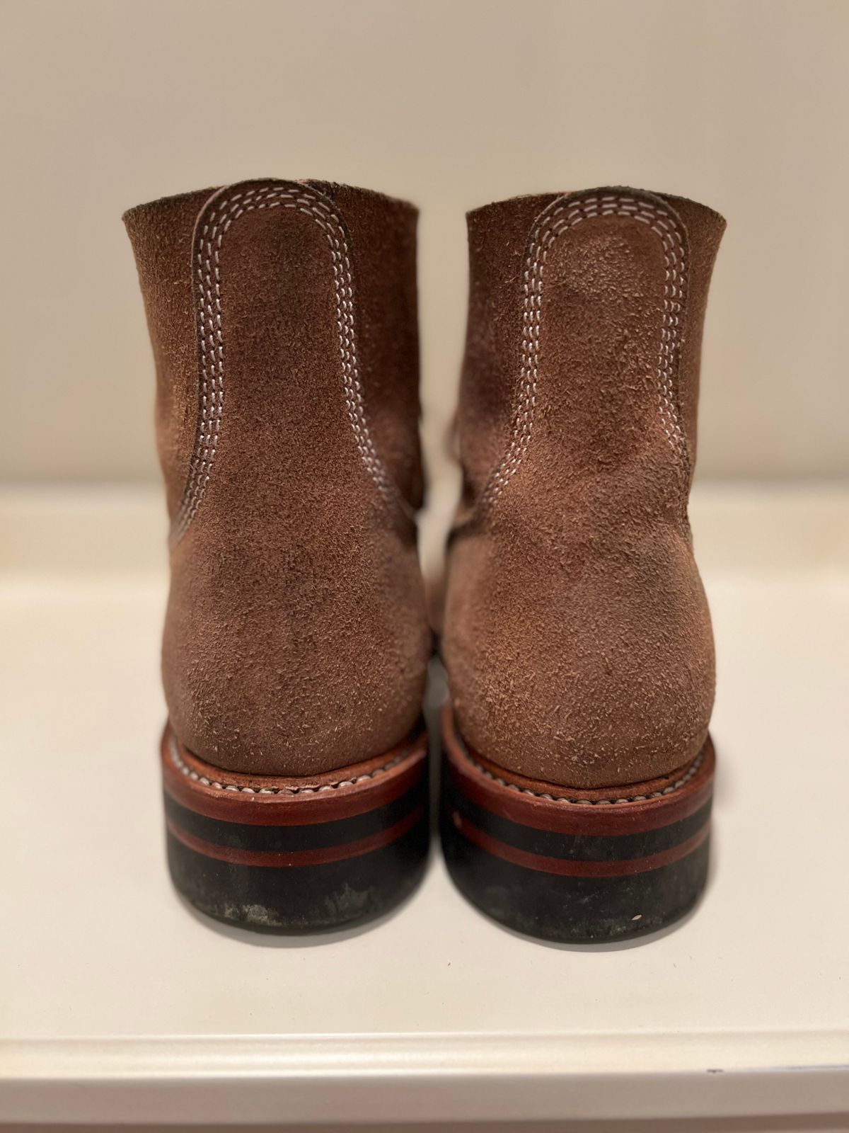 Photo by wvbootsndenim on November 5, 2025 of the John Lofgren M-43 Service Shoes in Horween Natural Chromexcel Roughout.