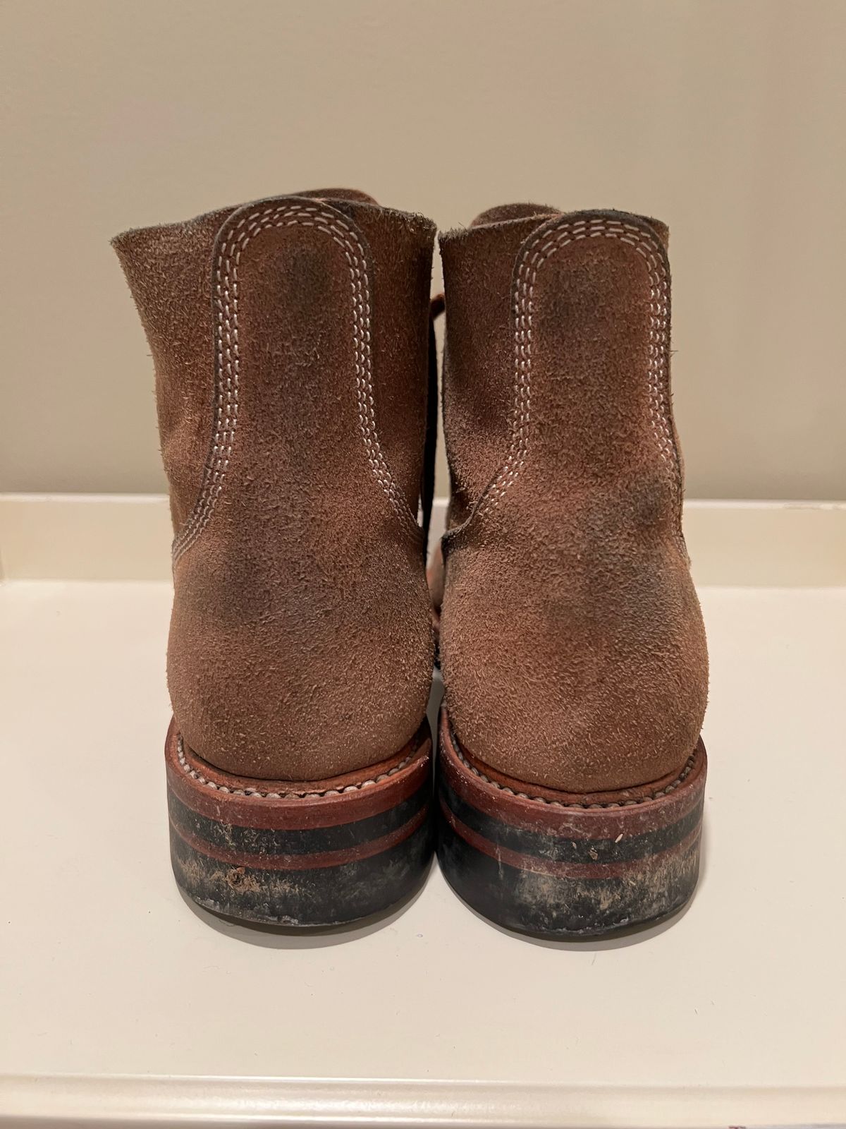 Photo by wvbootsndenim on December 6, 2025 of the John Lofgren M-43 Service Shoes in Horween Natural Chromexcel Roughout.