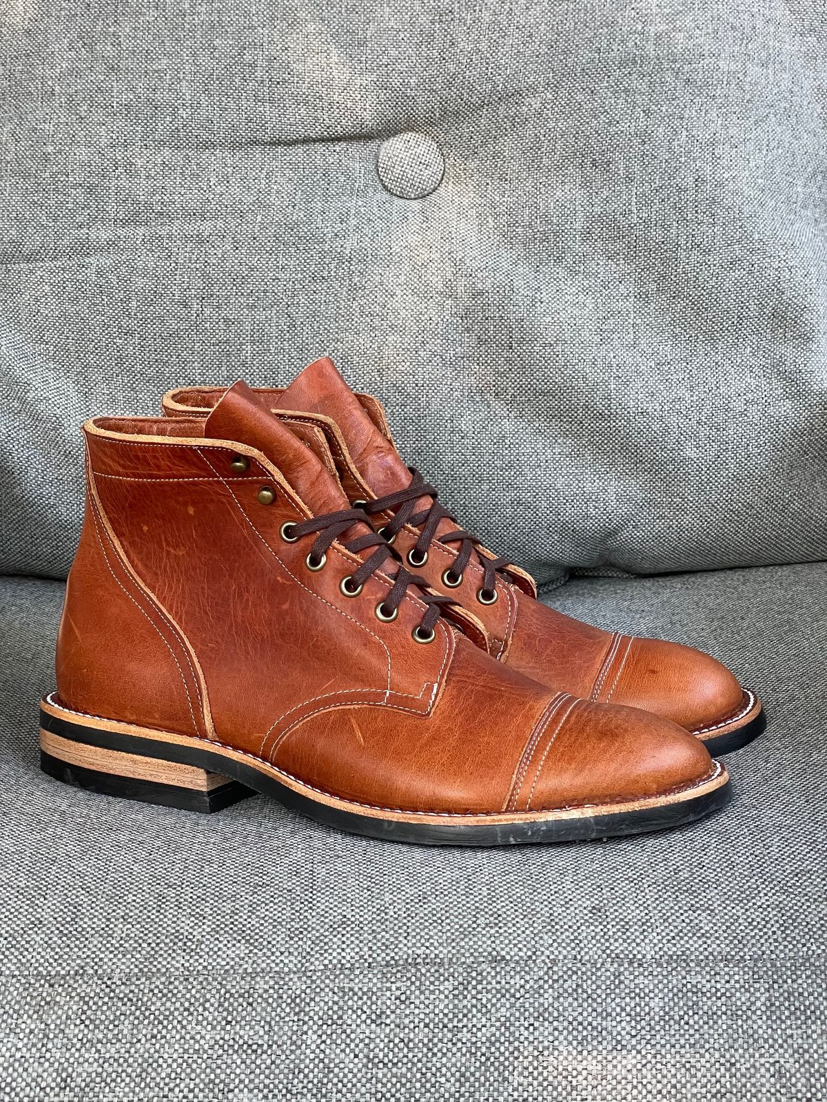 Photo by prock1820 on October 4, 2025 of the Rios of Mercedes Rios Boot No.93 in Horween Chestnut Dublin.
