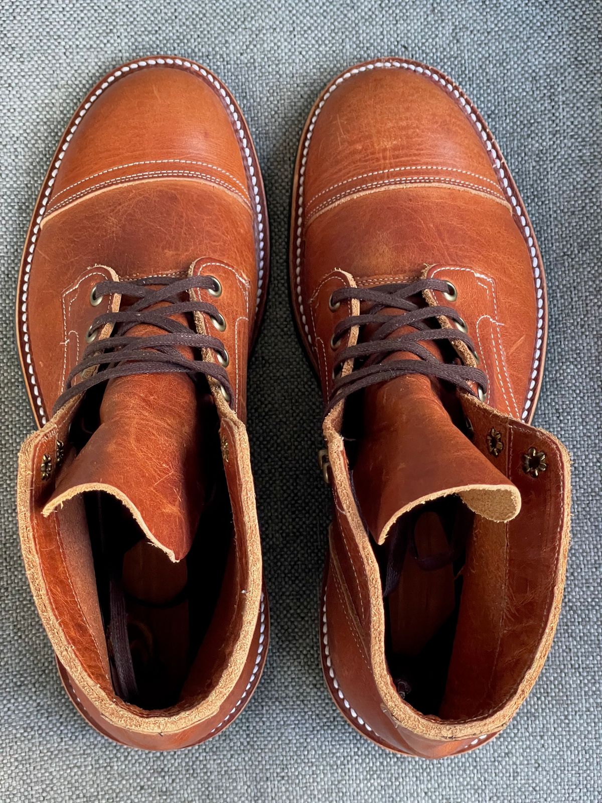 Photo by prock1820 on October 4, 2025 of the Rios of Mercedes Rios Boot No.93 in Horween Chestnut Dublin.