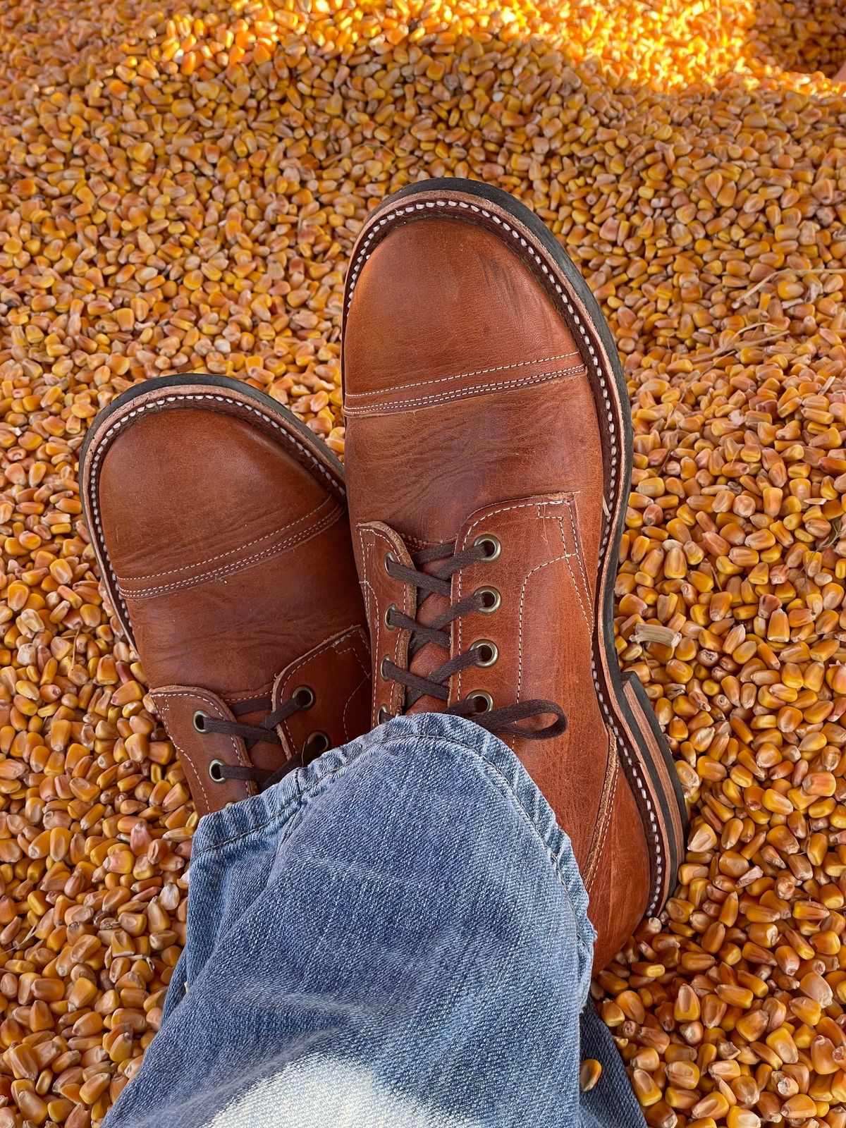 Photo by prock1820 on October 11, 2025 of the Rios of Mercedes Rios Boot No.93 in Horween Chestnut Dublin.
