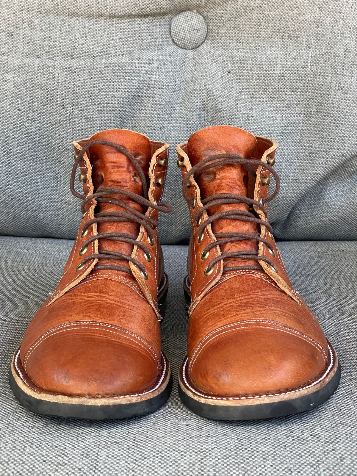 Photo by prock1820 on November 1, 2025 of the Rios of Mercedes Rios Boot No.93 in Horween Chestnut Dublin.
