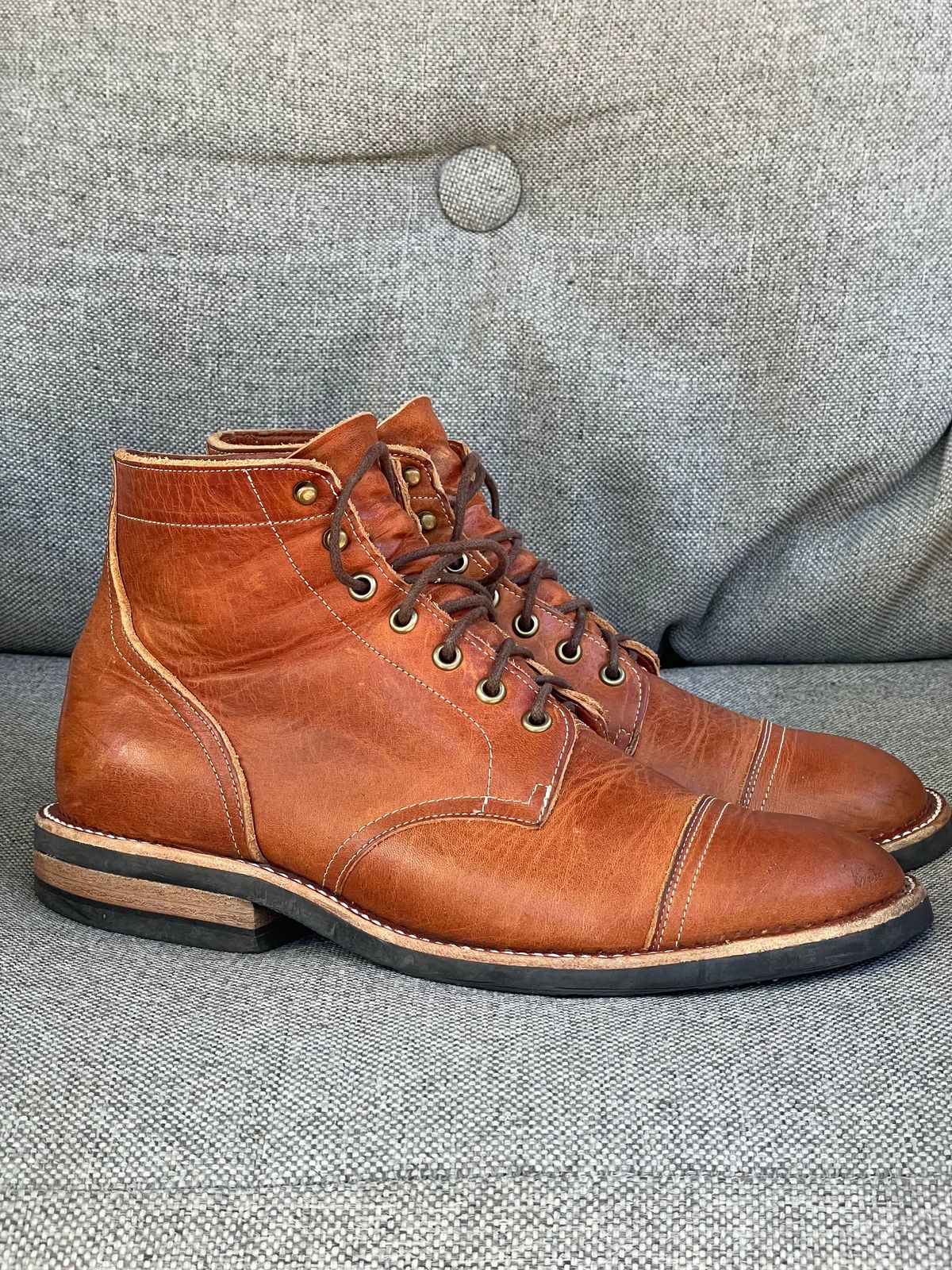 Photo by prock1820 on November 1, 2025 of the Rios of Mercedes Rios Boot No.93 in Horween Chestnut Dublin.