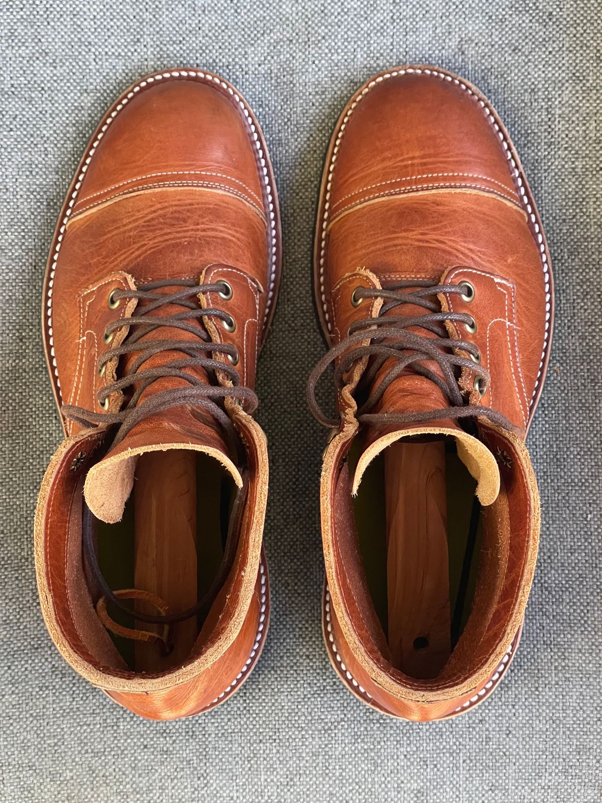 Photo by prock1820 on November 1, 2025 of the Rios of Mercedes Rios Boot No.93 in Horween Chestnut Dublin.