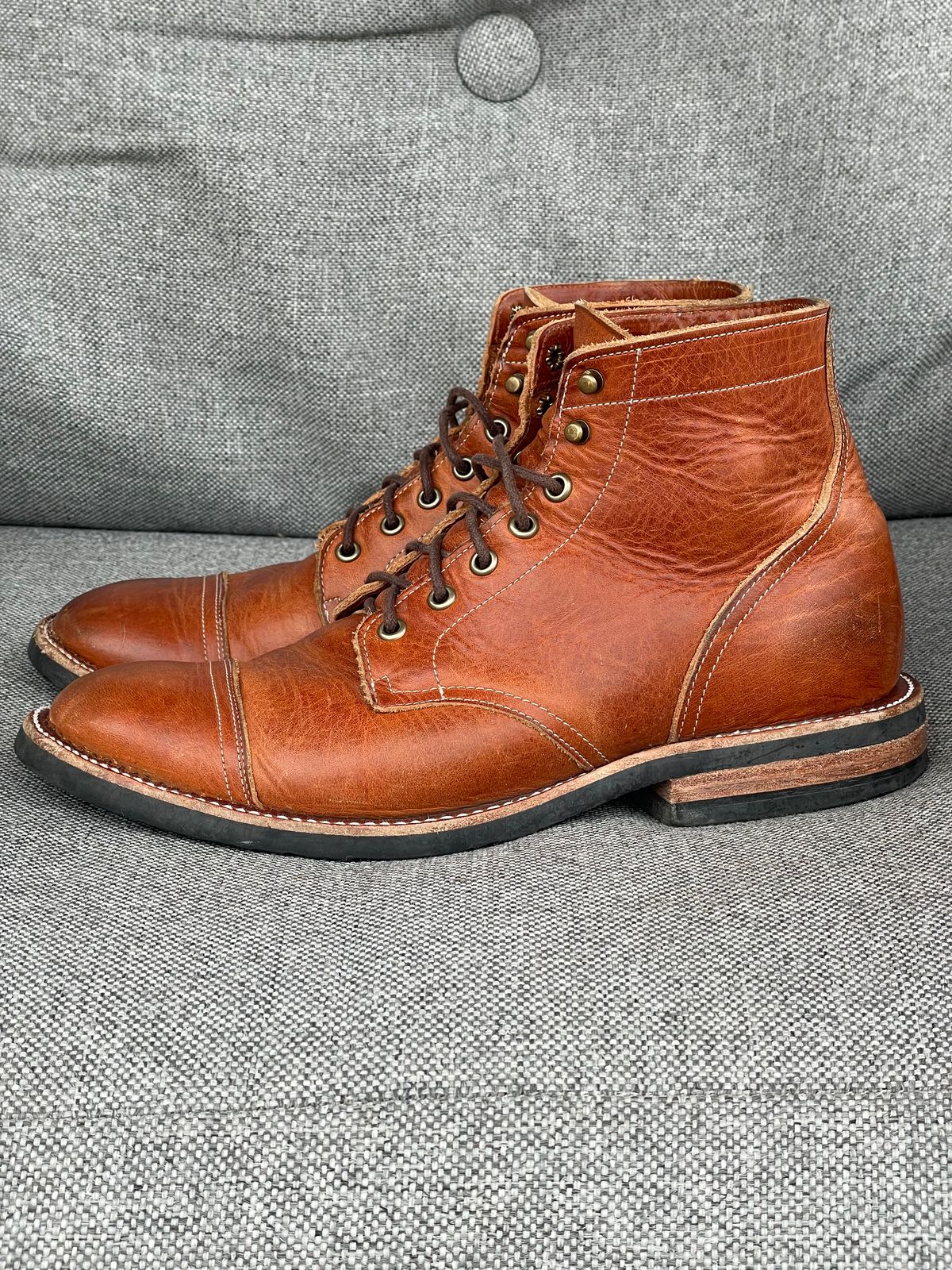 Photo by prock1820 on January 4, 2026 of the Rios of Mercedes Rios Boot No.93 in Horween Chestnut Dublin.
