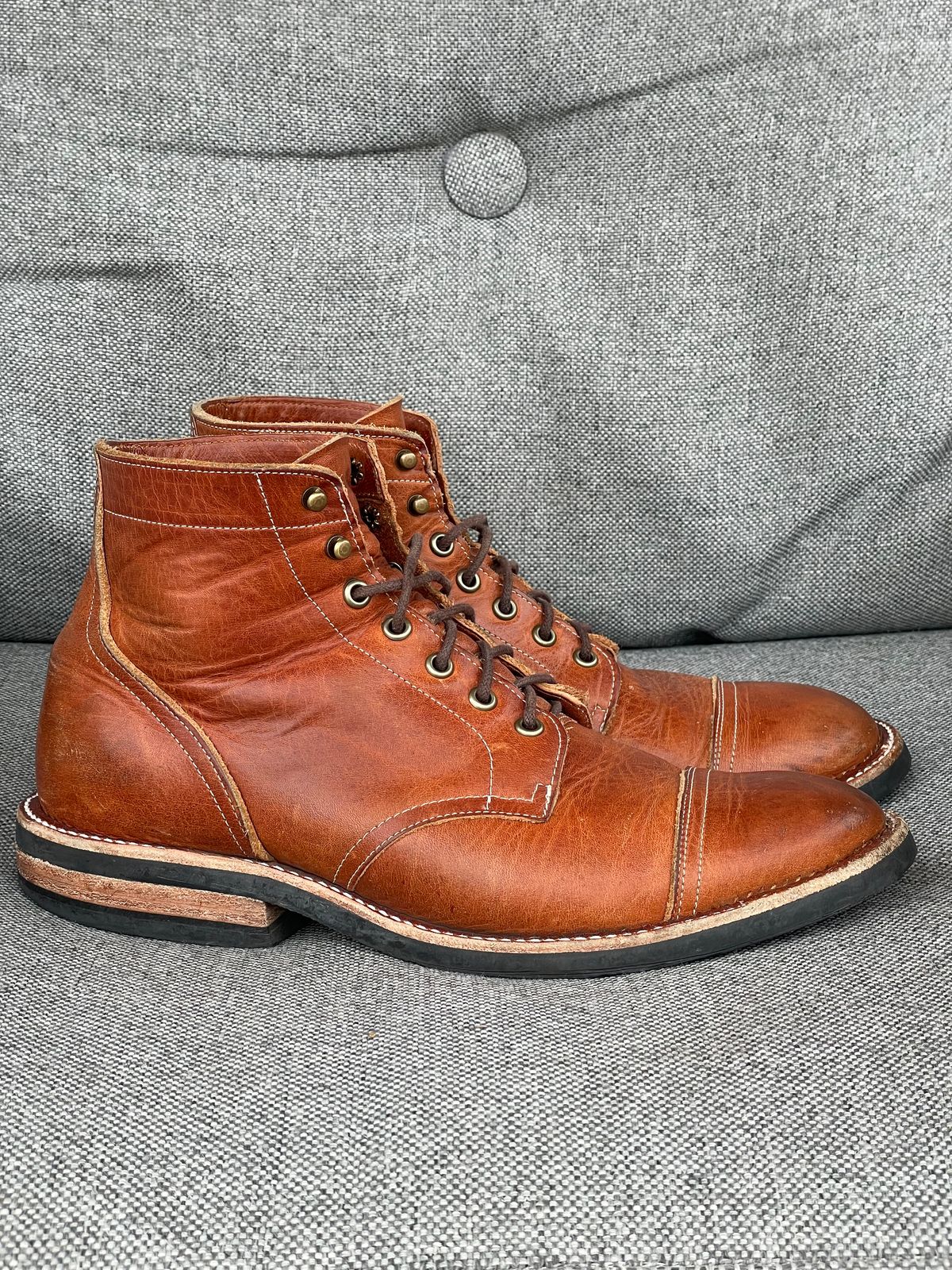 Photo by prock1820 on January 4, 2026 of the Rios of Mercedes Rios Boot No.93 in Horween Chestnut Dublin.