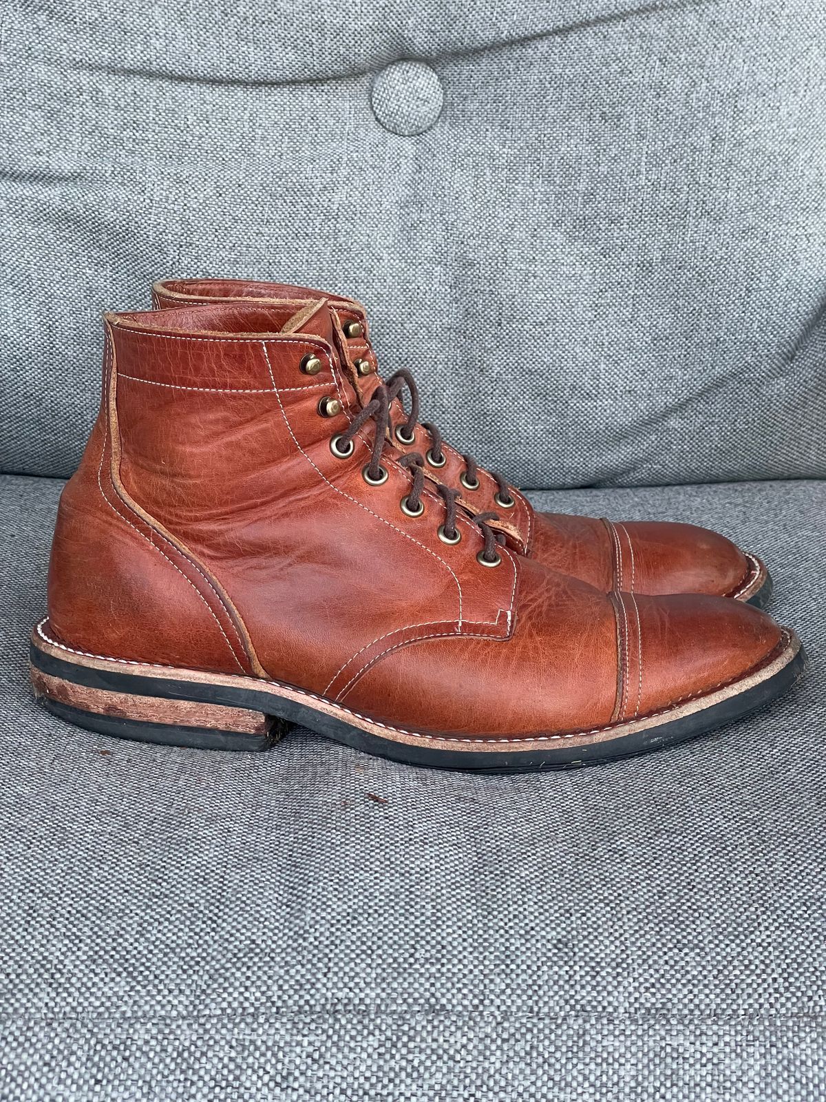 Photo by prock1820 on February 1, 2026 of the Rios of Mercedes Rios Boot No.93 in Horween Chestnut Dublin.