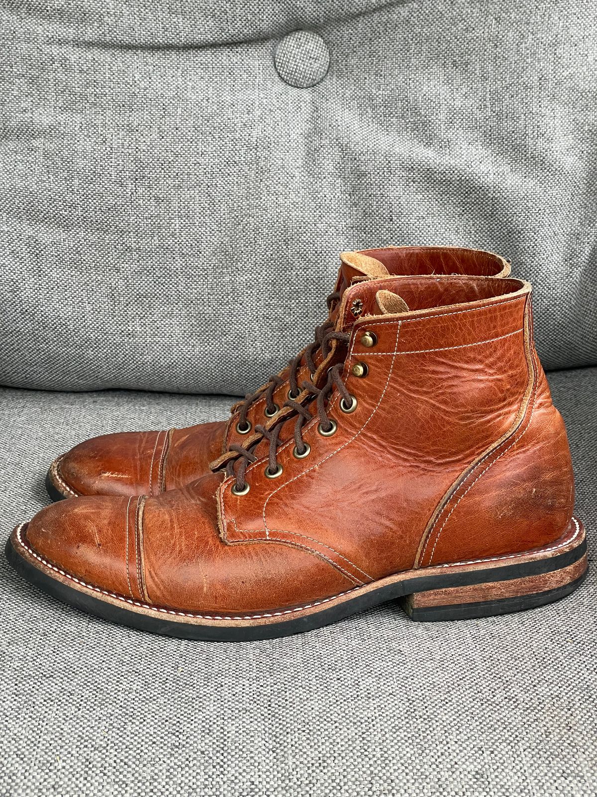 Photo by prock1820 on April 3, 2026 of the Rios of Mercedes Rios Boot No.93 in Horween Chestnut Dublin.