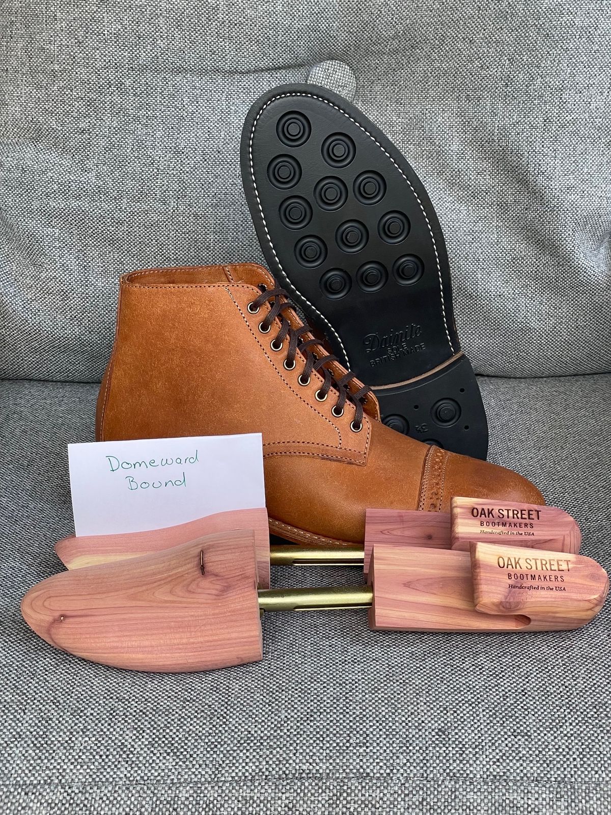 Photo by prock1820 on October 1, 2023 of the Oak Street Bootmakers Lakeshore Boot in Badalassi Carlo Cognac Pueblo Veg Crust.
